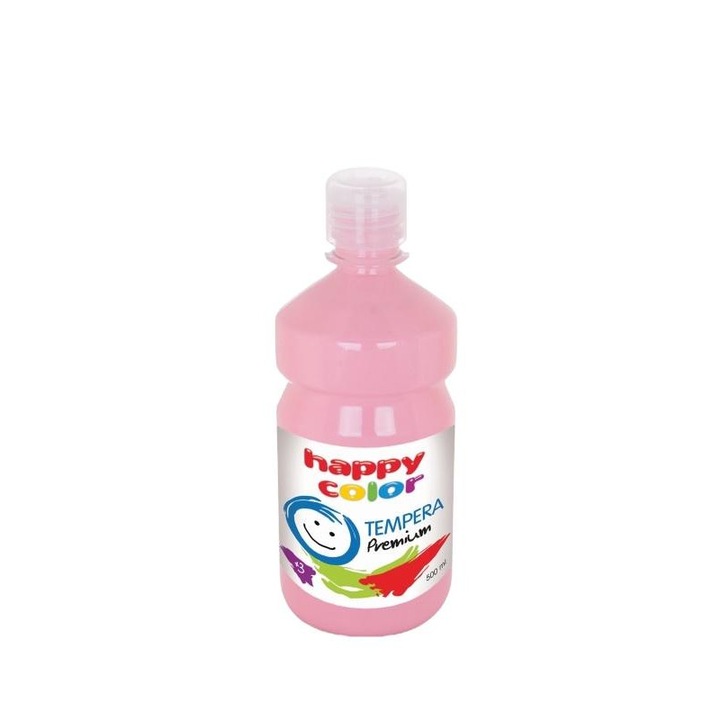 Vopsea tempera, Happy Color, 500 ml, Roz