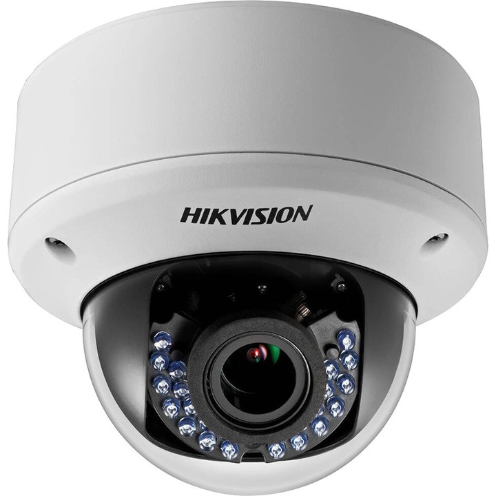 Камера за видеонаблюдение Hikvision, куполна, DS-2CE56C5T-AVPIR3, 2.8-12 мм, 720p, IP66