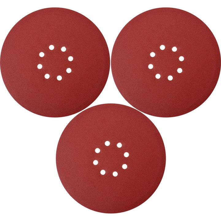 Set 3 hartii slefuire, Yato, 225 mm, Rosu