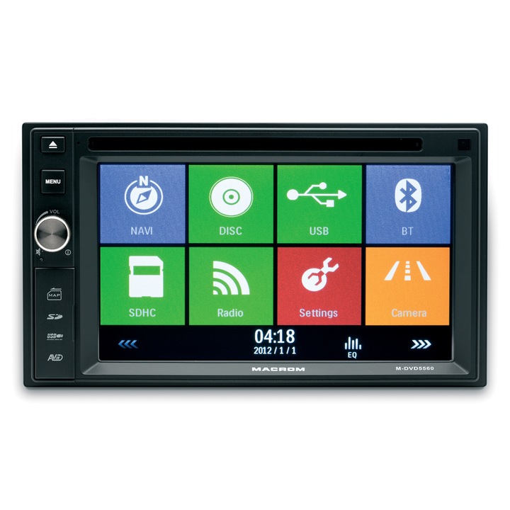 Мултимедиен плеър за кола Macrom M-DVD 5560, 4 x 45 W, USB, SD, DVD, Bluetooth, Навигация