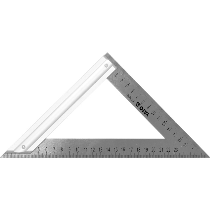 Rigla triunghiulara Yato, Aluminiu/Inox, 270 mm, Argintiu