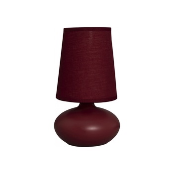 Veioza Oscar bordeaux KL 0509 Klausen, corp bordeaux, abajur bordeaux Veioza Oscar bordeaux KL 0509 Klausen, corp bordeaux, abajur bordeaux