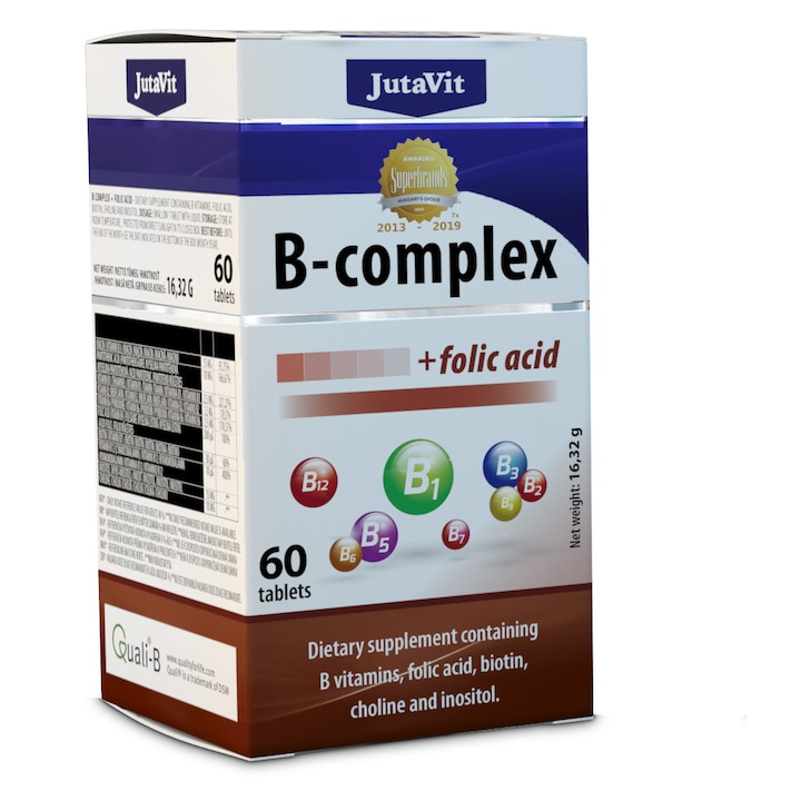 B Complex cu Acid Folic 60buc JUTAVIT