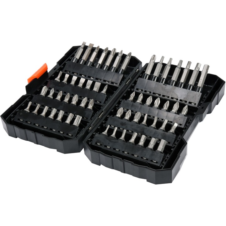 Set 56 biti Sthor, 66310, 1/4", Otel, Negru/Portocaliu