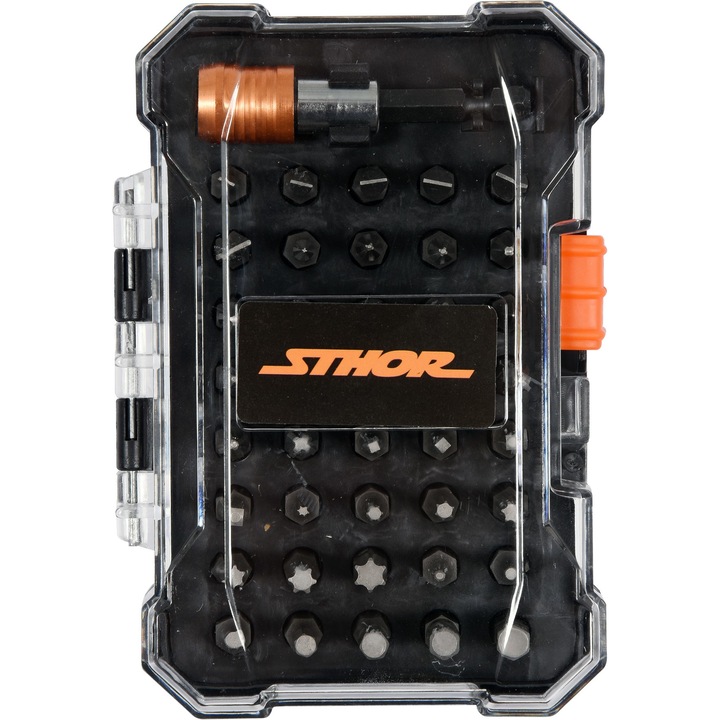 Set 41 biti Sthor, 66301, 1/4", Otel, Negru