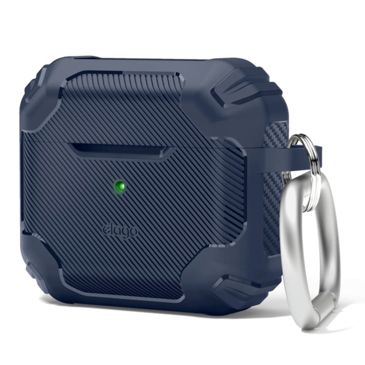 Husa pentru casti, Elago, Termoplastic, Pentru AirPods 3, Albastru