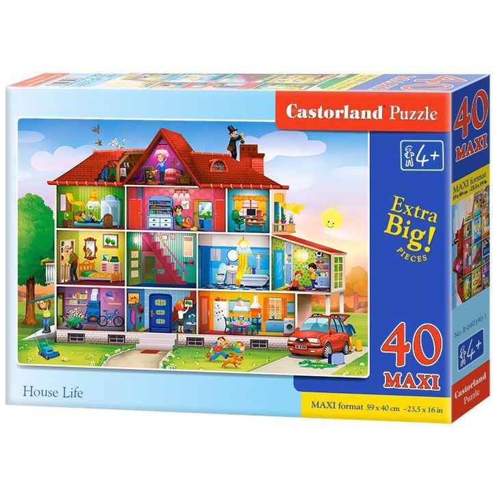 Castorland Maxi puzzle, House Life, 40 db