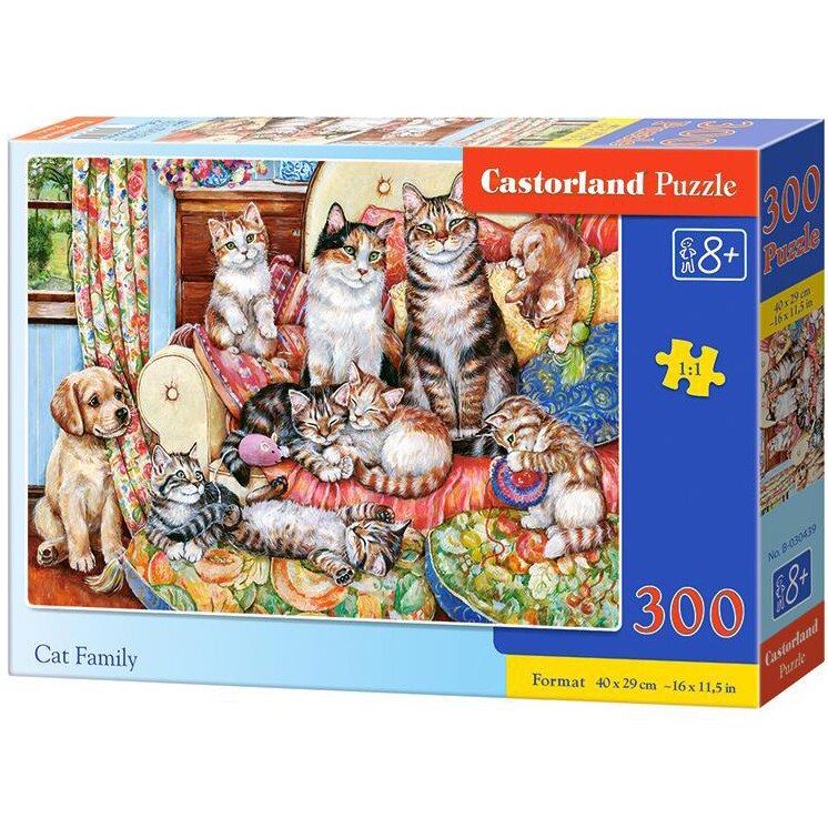 Puzzle Castorland, Cat Family, 300 piese - eMAG.ro