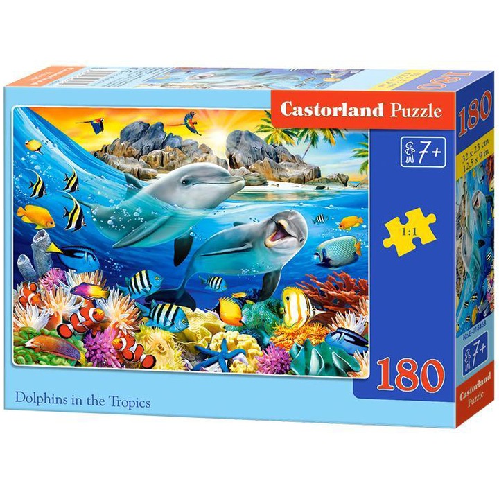 Puzzle Castorland, Dolphins in the Tropics, 180 piese