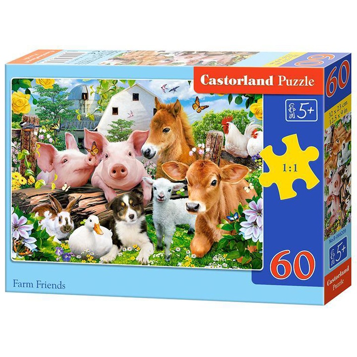 Castorland puzzle, Farm Friends, 60 db