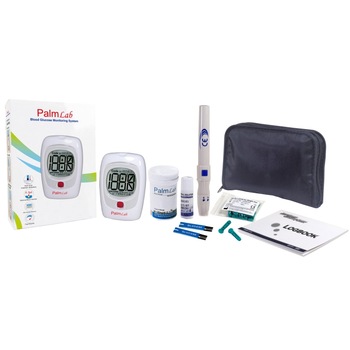 Pachet glucometru PalmLab fara calibrare + 25 ace + 225 teste Pachet glucometru PalmLab fara calibrare + 25 ace + 225 teste