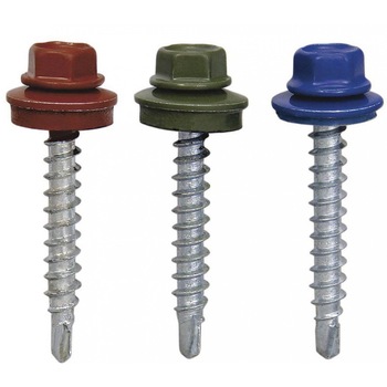 Suruburi autoforante pentru tigla metalica cu saiba 4,8x35 Suruburi autoforante pentru tigla metalica cu saiba 4,8x35