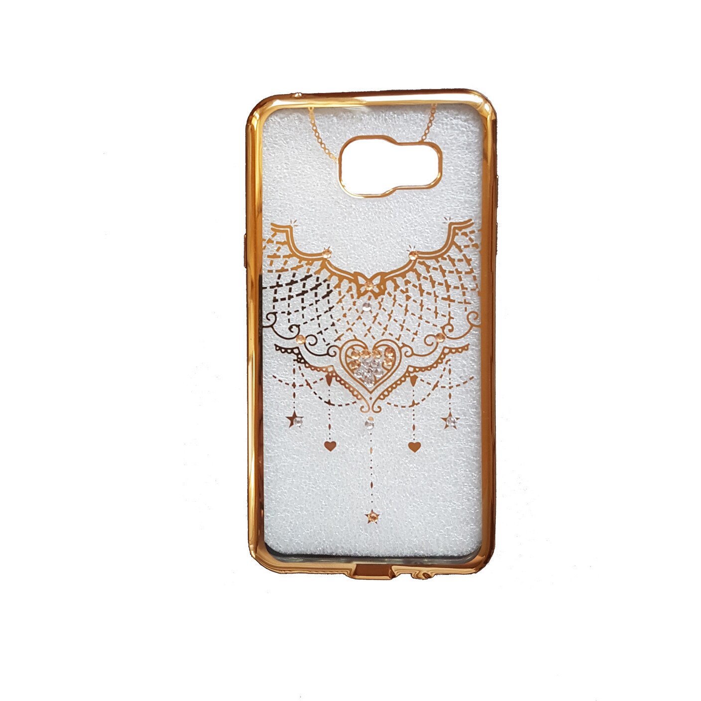 Husa silicon pietricele margine Samsung A5 (2016) colier