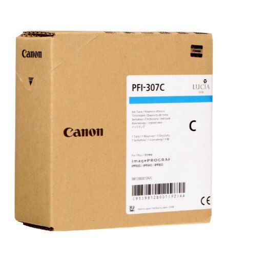 Cartus cerneala Canon PFI-307C, cyan, capacitate 330ml - CF9812B001AA101590