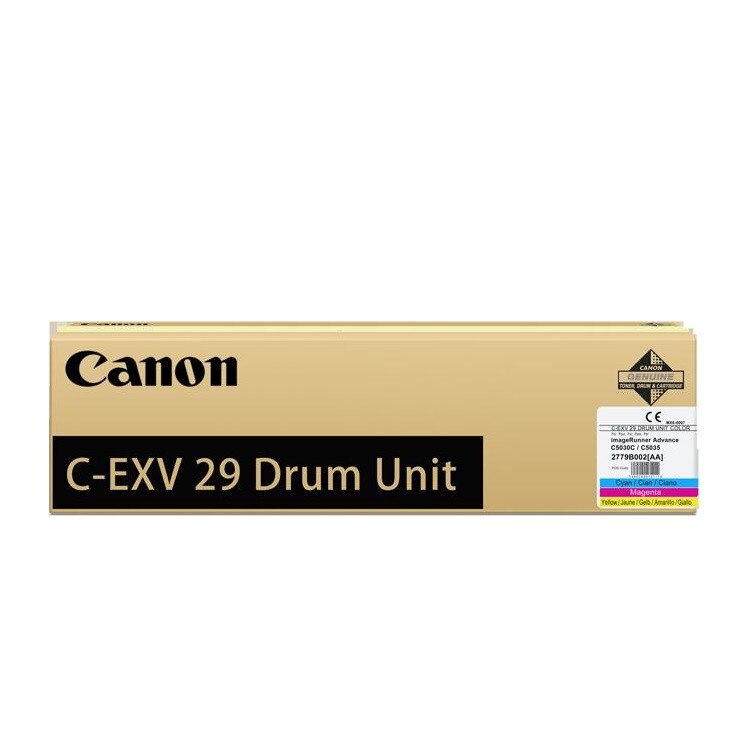 Pachet Drum Unit Canon CEXV29CMY, color, capacitate 59000 pagini - CF2779B003BA + Suport magnetic Tellur MCM3 pentru ventilatie, plastic, Negru