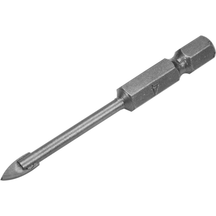 Burghiu pentru sticla si ceramica Sthor, 21701, 4mm, HEX, Otel YG6X