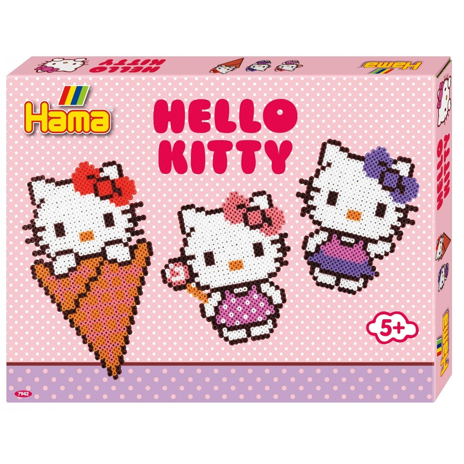 Margele de calcat HAMA MIDI Hello Kitty 4000 buc in cutie