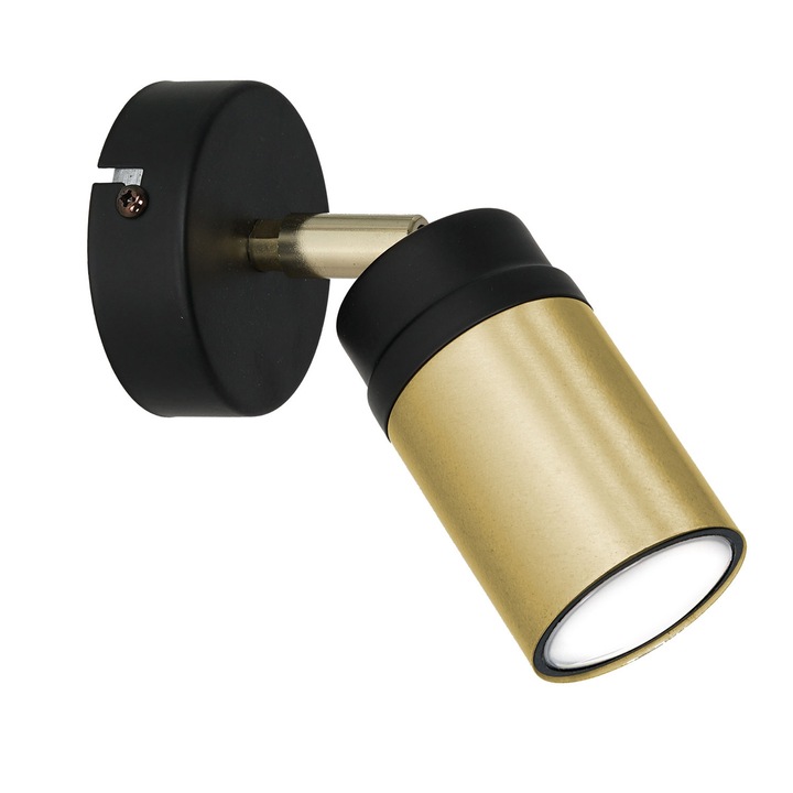 Spot de iluminat, Luminex, Metal, Soclu GU10, Auriu/Negru