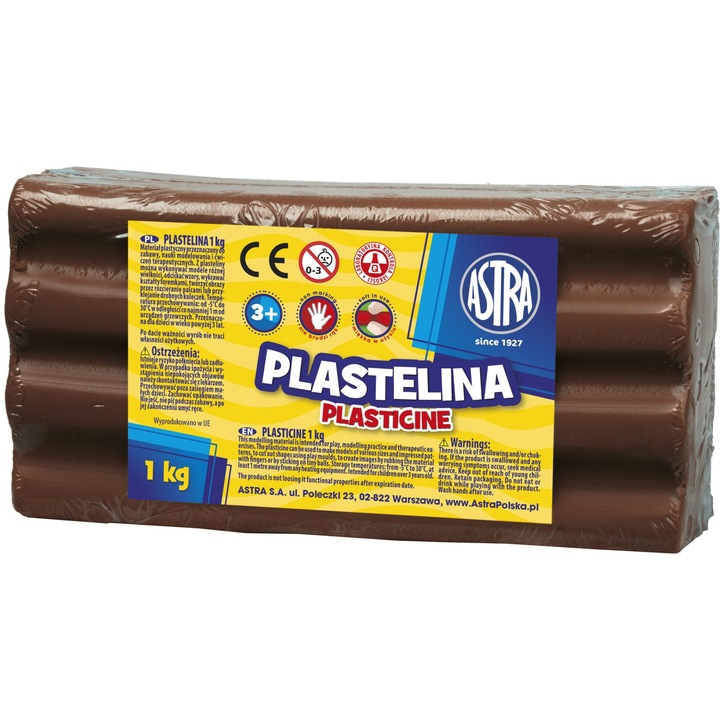 Пластилин Astra, 1 кг, Кафяв