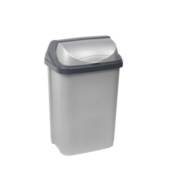 Cos de gunoi cu capac, Gri, 10 L Cos de gunoi cu capac, Gri, 10 L