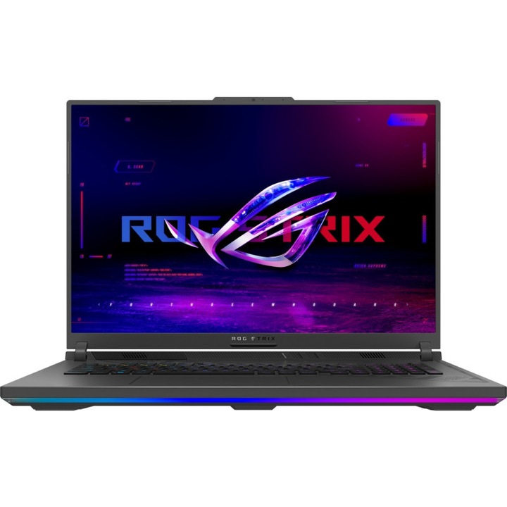 Лаптоп Gaming Asus ROG Strix G18, Intel® Core™ i9-13980HX, 18", QHD+, 240Hz, 32GB, 1TB SSD, NVIDIA® GeForce® RTX™ 4070 8GB, No OS, Eclipse Grey