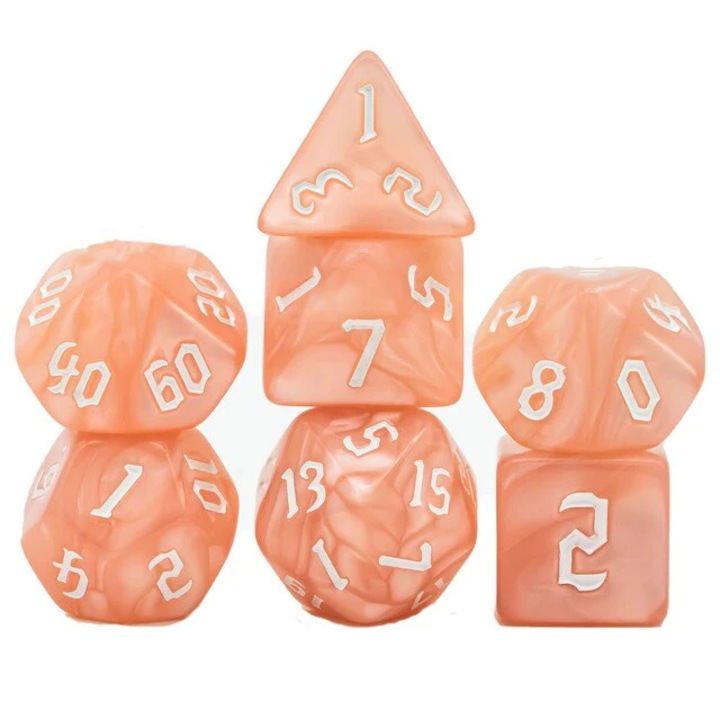 7 db D&D kockából álló készlet, Csak barackos