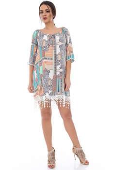 Rochie piersica,ROH, multicolora , 42 Rochie piersica,ROH, multicolora , 42