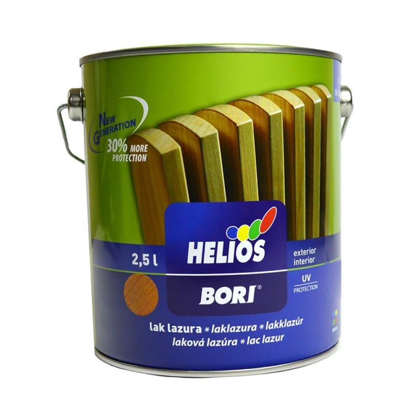 Lac lazur protectie UV, HELIOS BORI, 4 nuc, 2.5l