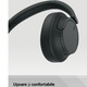 Аудио слушалки Over the Ear Sony WH-CH720N, Noise Cancelling, Wireless, Bluetooth, Multipoint connection, Microphone, Quick Charge, Автономия 35 ч, Черен
