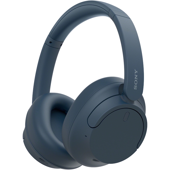 Аудио слушалки Over the Ear Sony WH- CH720N, Noise Cancelling, Wireless, Bluetooth, Multipoint connection, Microphone, Quick Charge, Автономия 35 ч, Син