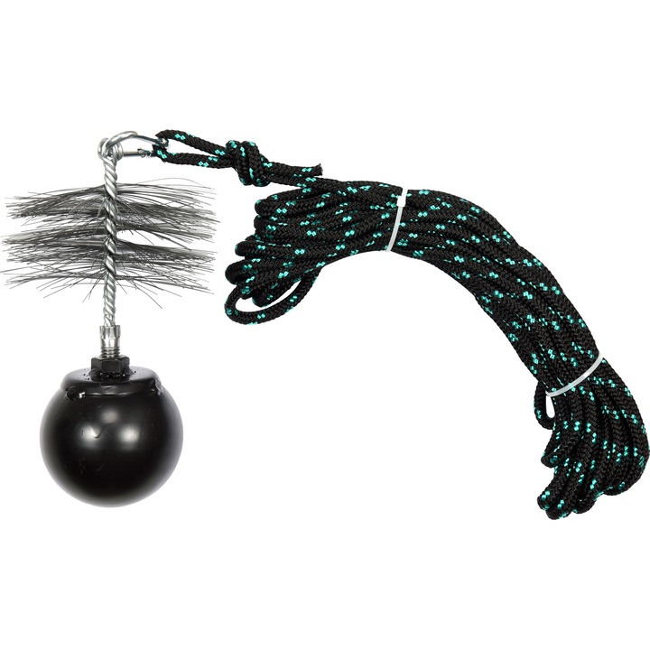 Kit curatare cos de fum, Vorel, 10m, Tija 125mm, Negru/Verde