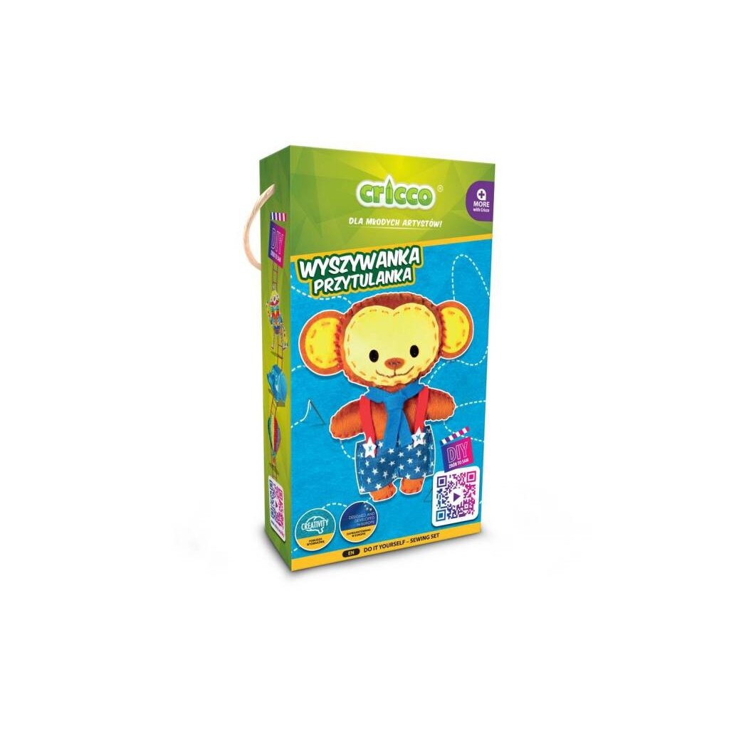 Set creativ maimuta DIY, Cricco, Textil/Plus, Multicolor - eMAG.ro