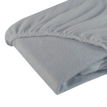 Cearceaf cu elastic Fiki Miki din frontir, 120x60cm, Gri Cearceaf cu elastic Fiki Miki din frontir, 120x60cm, Gri