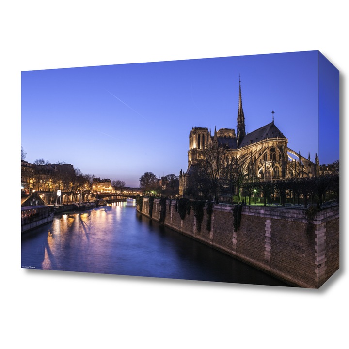 Pictura pe panza, Zakito Posters 40x30cm Notre-Dame de Paris noaptea 2, Assaf Frank