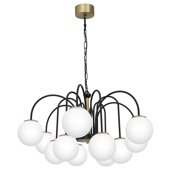 Полилей Cambridge, Luminex, метал, основа E14, черно/злато