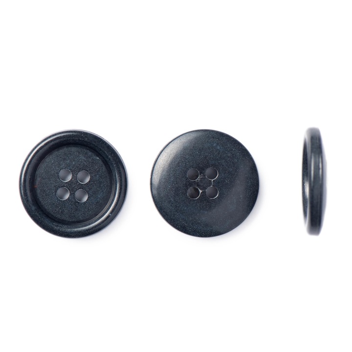 Set 30 de nasturi din poliester cu finisaj mat, bleumarin, 20 mm L32
