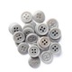 Set 10 nasturi din poliester cu finisaj mat imitatie corozo, gri 9, 15 mm L24