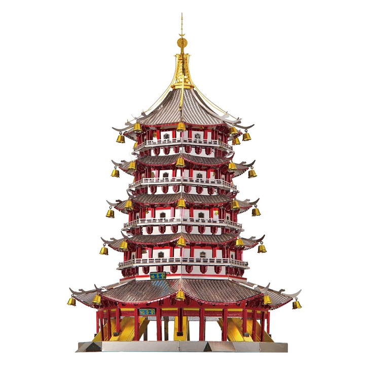 3D пъзел Piececool, Пагода Leifeng, Метал, 796 части