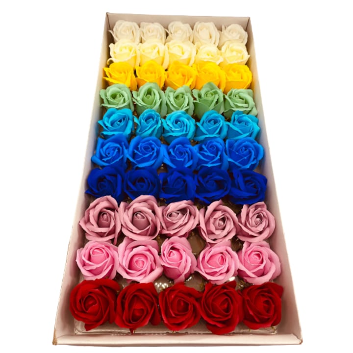 Разноцветен сапун от рози 3 - 50 бр
