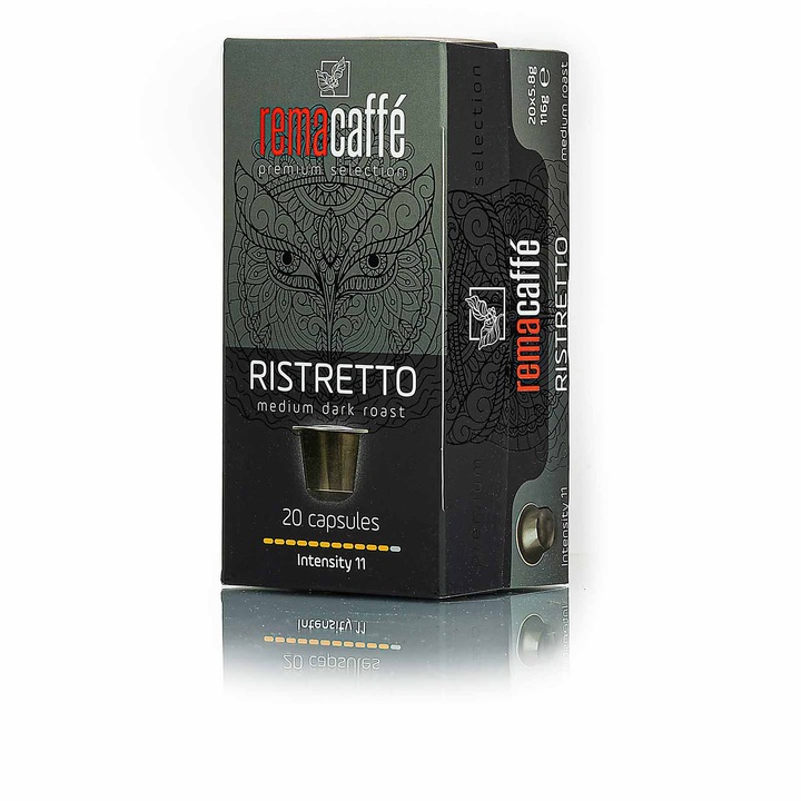 Capsule de cafea REMACAFFE Ristretto, Compatibile cu Nespresso, 20 buc