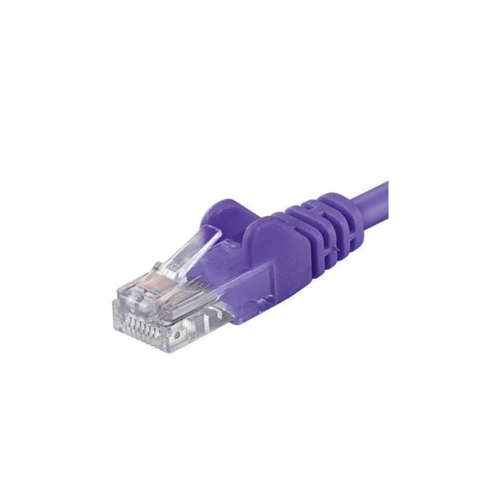 Cablu Patchcord UTP RJ45-RJ45 Cat.5e 10m, violet, cupru integral, 26AWG ...