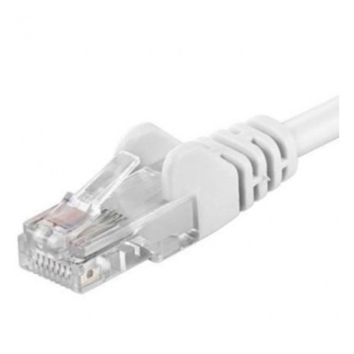 UTP Patchcord кабел RJ45-RJ45 Категория 6, 5m, бял, изцяло меден, 26AWG