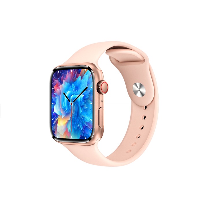 Smartwatch inteligent cu ecran mare, 1.92" Dynamic Touch, Primire/Efectuare Apel, Roz
