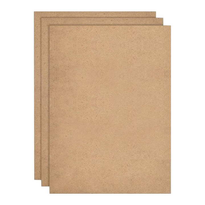 3 db natúr MDF lap készlet, 2,5 mm vastag, A3