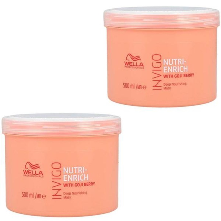 Pachet 2 x Masca Intens Nutritiva - Wella Professionals Invigo Nutri Enrich Deep Nourishing Mask, 500ml