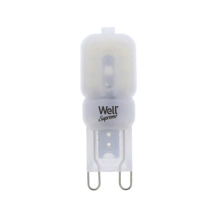 Bec LED G9 2W, lumina rece, Well