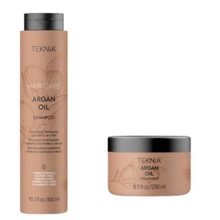 Комплект за суха коса Lakme, Шампоан с арганово масло 300 ml и Treatment 250 ml