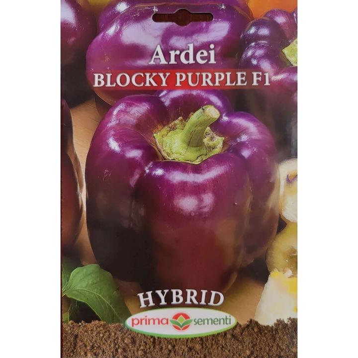 Seminte ardei Blocky Purple F1 Hybrid 0.2g