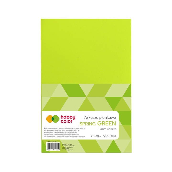 Set 5 cartoane, Happy Color, 20 x 30 cm, Galben