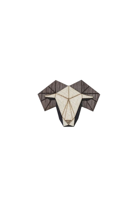 Készült bross, BeWooden, Aries, barna, Univerzális